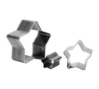 3pcs Leather Craft Cutter Set, Knife Mold Die Template for Cutting and Punching, Heart Pentagon Water Drop Shapes, Durable Iron Tool Kit for Leather Tag Cardboard (Pentagon)