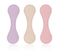 3pcs Leather Magnetic Bookmarks, 3.94x1.18 Inch Double-Sided Magnetic Book Marks for Reading, Magnetic Book Clips to Save Your Page Gift for Book Lovers Adults Teenagers (Purple, White, Pink)