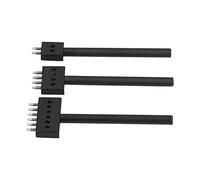 3pcs Leather Prong Punch Tool Set, 2/4/6 Carbon Steel Prong Row Circular Cut Round Hole Punch for Leather Craft(Teeth 6mm)