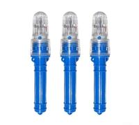 3pcs LED Boat Signal Lights for Kayak Canoe Raft, Fish Attracting Navigation Aids, Fishing Net Buoy Marker Lights, Battery Powered, Red Green Blue Yellow White(blue)