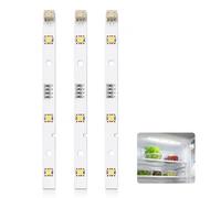 3PCS LED Fridge Strip Light for Refrigerator Interior Light, Energy Efficient Refrigerator LED Bars Compatible with E349766 MDDZ-162A 1629348 1529227 DC12V 2W, Bright Cold-White Fridge for Kitchen
