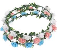 3Pcs Led Light Up Flower Crown Headbands Set, Sparkling Crystals Decoration, Sturdy Alloy Frame, Skin-Friendly Smooth Edges, Lightweight Secure Fit, Wedding Ceremony, Formal Evening Reception
