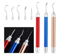 3pcs LED Weeding Tools for Vinyl, Lighted Vinyl Weeding Tools with Light 3 Colors Vinyl Tools for Weeding with Pins and Hooks for DIY Crafting Silhouettes Cameos