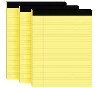 3pcs Legal Pads 8.5 x 11,Notepads 8.5 x 11 Inch, 30 Sheets/Pack, Yellow Note Pads Clear Print Writing Pads of Paper, Perforate Wide Ruled Lined with Sturdy Back for Office, Business & School Supplies
