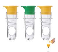 3Pcs Lemon Squeezers, Manual Citrus Juicer with Built-in Filter & Lid Hand Press, Lemon Juicer Squeezer for Home Kitchen and Outdoor Use