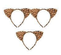 3pcs Leopard Headband Flannel Abs Animal Hair Accessory