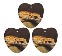 3PCS Leopard Little Gecko Car Air Freshener Hanging Scented Cards Cute White Car Fresheners Long Lasting New Cars Scents for Women Men Natural Air Freshener with Lanyard Automotive Freshies