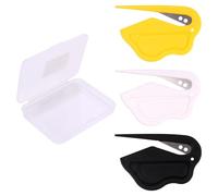3pcs Letter Opener Envelope Slitter, 3.15x2.05in Plastic and Steel Letter Opener Pack Envelope Mail Cutting with Safety Hidden Blade Small and Easy to Carry for Worker Women Men Students