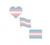 3Pcs LGBTQ Pride Pins Rainbow Heart Lapel Pin Brooch Badge for Pride Month Events LGBT Transgender Enamel Pin Accessories for Clothes Bags Hats, Metal, no gemstone