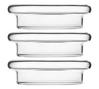 3Pcs Lids for Glass Cups, Insulated Heat Proof Clear Glass Cup Lids, for Cappuccino Tea Latte Hot Beverage Mugs with Tea Cup with Lid