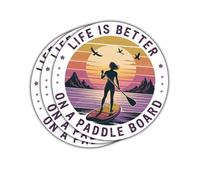 3Pcs Life is Better on a Paddle Board Sticker Funny Retro Sunset Sup Gift | for Paddleboarding Life is Better on a Paddle Board Stickers SUP Gear Decal for Laptop Bottle Notebook Toolbox Hard Hat 3"