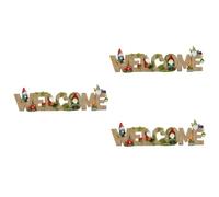 3pcs Lifelike Gnome Welcome Decor Adorable Dwarf Figurine for Garden and Home Decoration for Miniature Landscapes and Housewarming