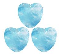 3PCS Light Blue Image Car Air Freshener Hanging Scented Cards Cute tea Car Fresheners Long Lasting New Cars Scents for Women Men Natural Air Freshener with Lanyard Automotive Freshies