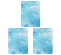 3PCS Light Blue Image Car Air Freshener Hanging Scented Cards Cute tea Car Fresheners Long Lasting New Cars Scents for Women Men Natural Air Freshener with Lanyard Automotive Freshies