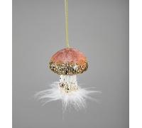Light Pink Mushroom 6x7cm - Christmas Tree Hanging Decorations Festive Decorative Ornaments,3pcs Shatchi Pink One Size