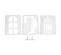 3PCS Light Shadow Boards with Multiple Patterns, Photography Background Board Set for Indoor Still Life Portrait Product Shots, Angled Window Light Effect Boards with Stands for Cr