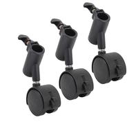 3pcs Light Stand Wheels with Brake 16MM 360 Dregee Rotating Quiet Easy to Install Tripod Swivel Casters for Live Photography