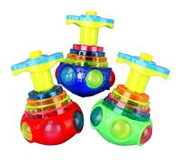 3pcs Light Up Spinning Toys, Attention Autisms Bucket Toys With Lights And Music,Flashing Top Gyroscope, Shining Music Flashing Tops for Kids Random Color