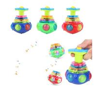 3Pcs Light Up Spinnings Item, Attention Autisms Bucket Item With Lights & Music, Flashing Top Gyroscope, Shining Music Flashing Tops, Cause and Effect for Party Presents