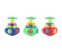 3pcs Light Up SpinningTops For Kids, Flashing SpinningTop, Flashing Music Gyroscope Toy, Attention Autisms Bucket Toys With Lights And Music For Kids Children (Random Color)
