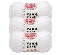 (3pcs) Lion Brand Yarn Wool Yarn White/Multicolor