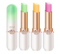 3PCS Lip Balm, Clear Colour Temperature Change Lipstick Set, Long Lasting Moisturising Lipstick Women's Lip Care, Natural Lip Protection, Lip Repair (#D)