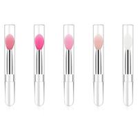 3Pcs Lip Brush,Silicone Lip Brushe Tool,Lipstick Applicator Brushes with Caps for Makeup Beauty Brushes,Lip Mask Applicator, Lip Brush for Applying Mask Oil,Lipstick Lip Gloss,Makeup Brushes and Tools