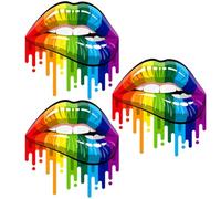 3pcs Lip-Shaped Car Reflection Decal for Automobile