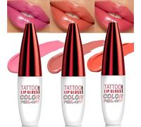 3PCS Lip Stain Peel Off Set - Lipstick Peel Off, Moisturizing Lip Gloss, Lip Makeup,Glossy Lipstick Waterproof Long Lasting Cosmetic - Lip Makeup Gift For Girls
