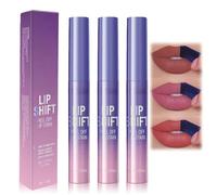 3Pcs Lip Stain Peel Off Set with Lip Liner Tattoo - Long Lasting, Waterproof, Transferproof Pout Stain for Women, Matte Finish Peel Off