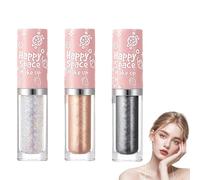 3PCS Liquid Glitter Eyeshadow Sticks,Shimmery Eye Makeup,Highly Pigmented Sparkly Eye Shadow,Sparkly Eyeshadow,Eye Shadow Stick,High Gloss and Sparkle,Quick-Drying and Long-Lasting Makeup