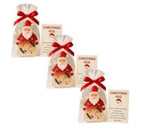 3PCS Little Pocket Christmas Hug With A Holiday Greeting Card And Bag, 7.5×5.5×0.6cm Acrylic Pocket Santa Claus Decor, For Social Occasions Such As Relatives And Friends, Holiday Employee Care
