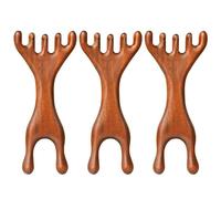 3Pcs Loc Comb, 5-Claw Gua Sha Wooden Massage Comb, Natural Meridian Massage Tools for Head/Neck/Back/Foot Head Tool