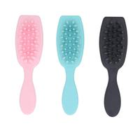 3pcs Long Handle Shampoo Brush Relax Scalp Comb Meridians Silicone Shampoo Comb for Home Use Women Men