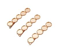 3Pcs/lot 5 * 12mm Reverse Mold Plate Duckbill Clip Hairpin Blank Base DIY Handmade Hair Accessory(Rose gold)
