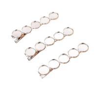 3Pcs/lot 5 * 12mm Reverse Mold Plate Duckbill Clip Hairpin Blank Base DIY Handmade Hair Accessory(Silver)