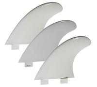 3PCS/LOT Tri G5 Surfboard Fins for FCS Fins SUP Surfing Fin 1 Center + 2 Side 3 Colors (White)
