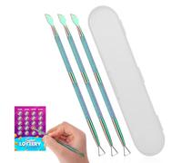 3PCS Lottery Ticket Scratcher Tool, Metal Lottery Scratcher, Lotto Scratcher Label Scraper for Lottery Ticket, Scratch Off Tool, Multi-Use Scraping Tool for Tickets Stickers Labels Films, Rainbow