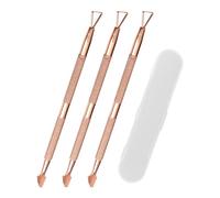 3pcs Lottery Ticket Scratcher Tool, Metal Scratch Off Tool Easy to Hold Lottery Scratcher Scraping Tool with Storage Box for Flawless Reveals Tickets Stickers Labels (Rose Gold)