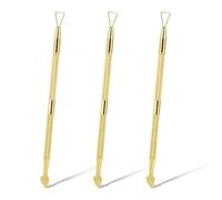 3pcs Lottery Ticket Scratcher Tool, Metal Scratch Off Tool Lotto Scratcher Card Tool Steel Label Scraper Back Scratcher for Flawless Reveals Tickets Lucky Stickers Labels, with Storage Box (Gold)