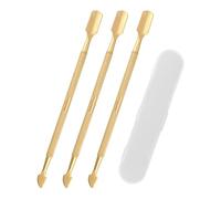 3pcs Lottery Ticket Scratcher Tool, Stainless Steel Double Push Head Scratch Off Card Tool Multipurpose Lotto Scratcher Label Scraper with Storage Box for Flawless Reveals Lucky Gift (Gold)