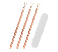 3pcs Lottery Ticket Scratcher Tool, Stainless Steel Scratch Off Tool Lotto Scratcher Label Scraper for Tickets Lucky Stickers Labels, with Storage Box (Rose Gold)