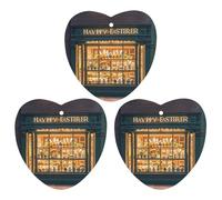 3Pcs Love form Easter Decorations in The Shop Window Printed Hanging Fragrance Scented Cards Air Fresheners Aromatherapy Tablets for Car Bedroom Wardrobe Shoe Cabinet Travel