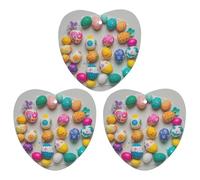 3Pcs Love form Easter Eggs Printed Hanging Fragrance Scented Cards Air Fresheners Aromatherapy Tablets for Car Bedroom Wardrobe Shoe Cabinet Travel