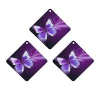 3PCS Lovely Purple Butterfly Car Air Freshener Hanging Scented Cards Cute Gray Car Fresheners Long Lasting New Cars Scents for Women Men Natural Air Freshener with Lanyard Automotive Freshies