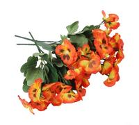 3pcs Low Maintenance Pansy Flowers for Garden Archways For Indoor Wall Sconces and Bathroom Shelf Embellishment (Sunset Red)