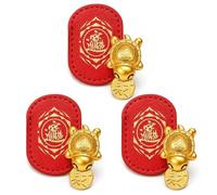 3PCS Lucky Turtle Wallet Charm Gold Coin Purse Bag Feng Shui Gift, Golden Turtle Keepsake with Coin & Leather Sleeve, Feng Shui Good Luck Charms, Chinese Lucky Charm Gift for Family, Friends，Red