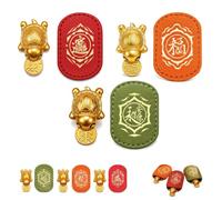 3PCS Lucky Turtle Wallet Charm Gold Coin Purse Bag Feng Shui, Ornaments Goldenturtle Protection, Cute Lucky Golden Biting Turtle, Jewellery Prosperity Longevity Financial (A)