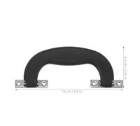 3pcs Luggage Handle Replacement 5.9 Inch Vintage Plastic for Suitcase | Black Plastic Iron Build, Matte Finish, Easy Install and Removal, for Old Trunks and Tool Box