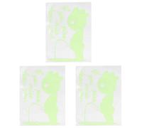 3pcs Luminous Stickers, Glow Stickers Self Adhesive Glow in The Dark Stickers Cute Pattern DIY Art Decals for Toilet Wall Window Decoration Craft